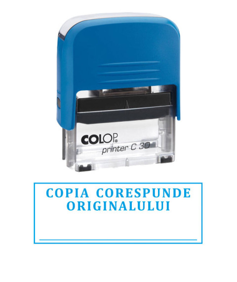 Ștampilă /COPIA CORESPUNDE ORIGINALULUI/ cu loc de semnat, COLOP Printer C30